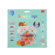 set di 3 buste riutilizzabili porta snack - snack bags space