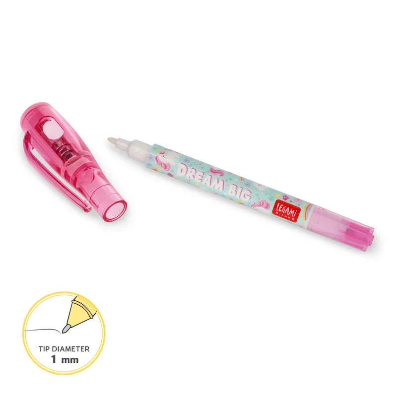 PENNA CON INCHIOSTRO INVISIBILE - MAGIC PEN UNICORNO