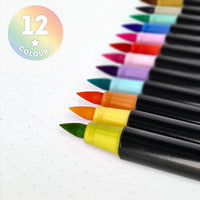 BRUSH MARKERS PASTELLO PENNARELLI PUNTA PENNELLO