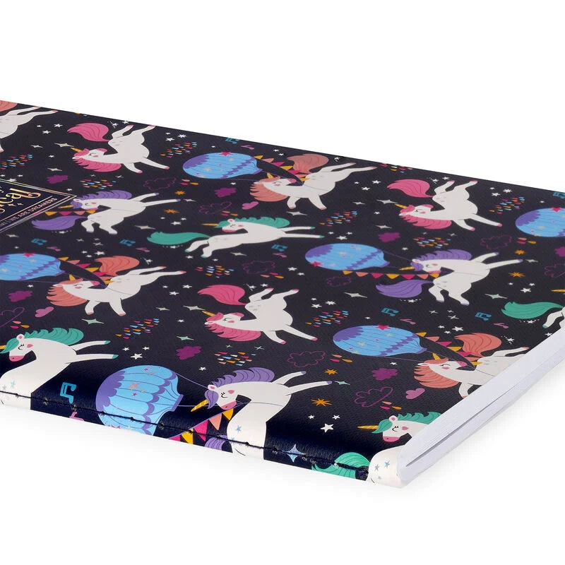 quaderno a righe large unicorno