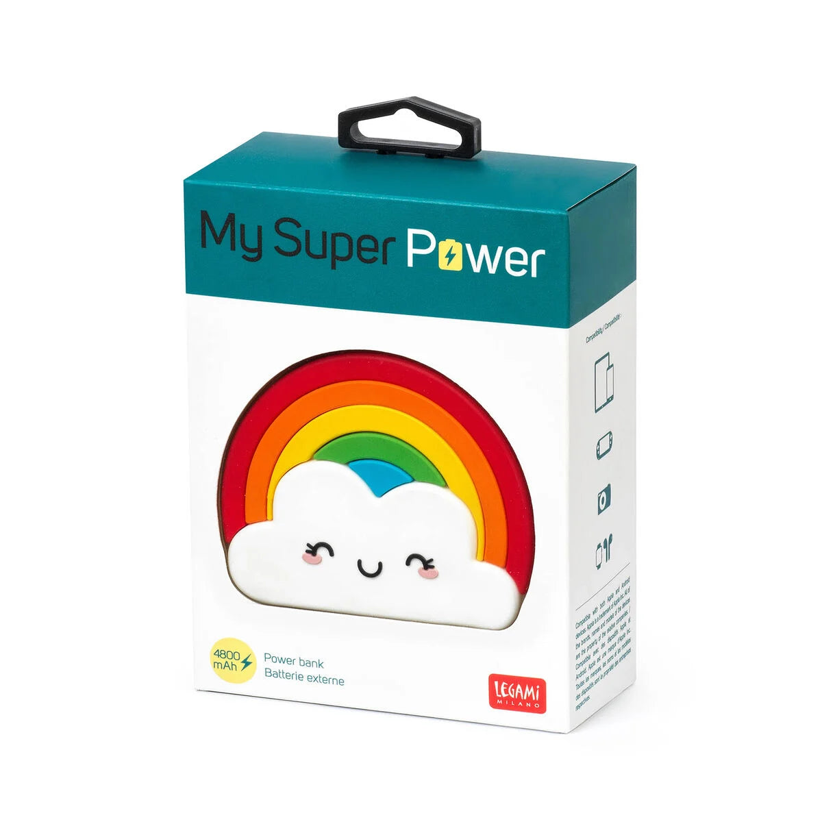 caricabatteria portatile - super power rainbow