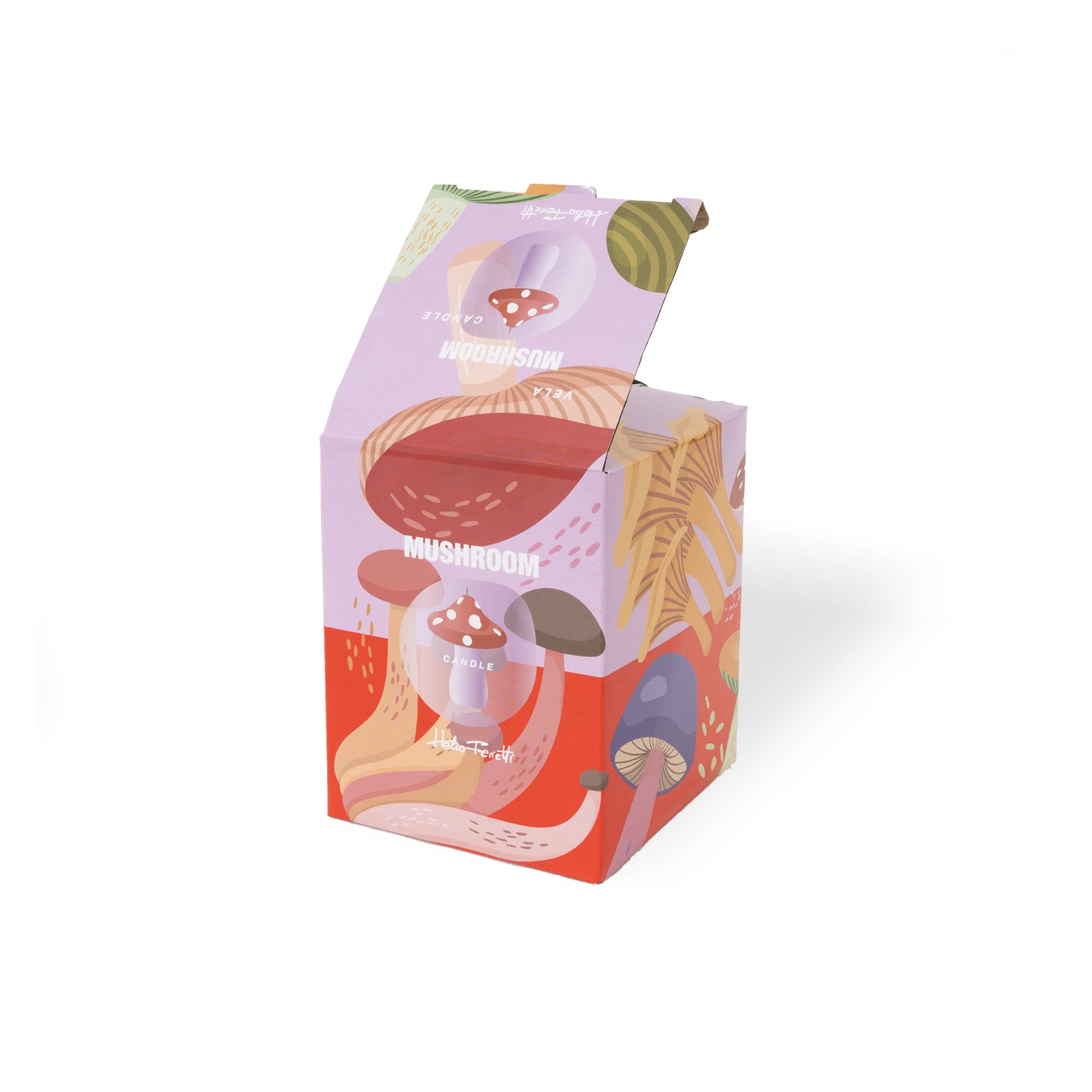 candela a fungo - mushroom candle Helio Ferretti rosso