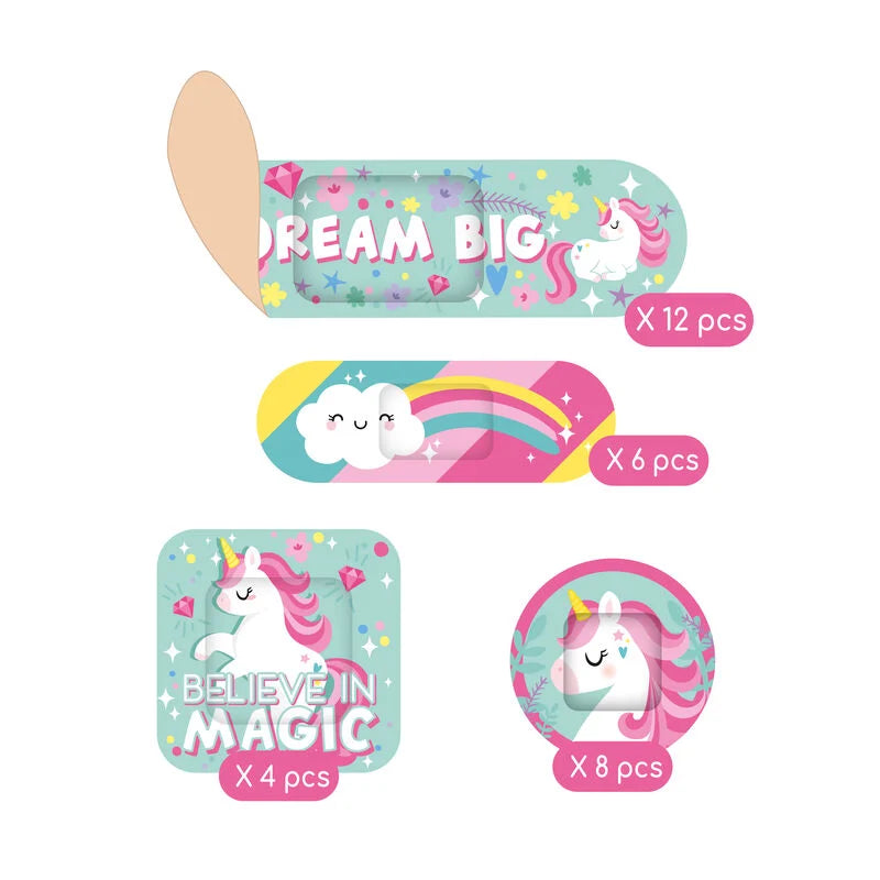 box in latta da 30 cerotti stampati - be brave unicorno