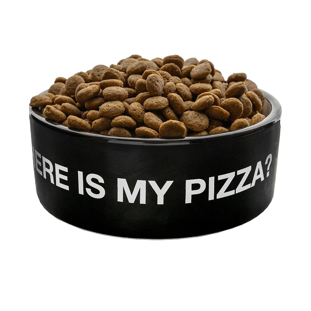 ciotola per animali domestici - pet bowl "where is my pizza"