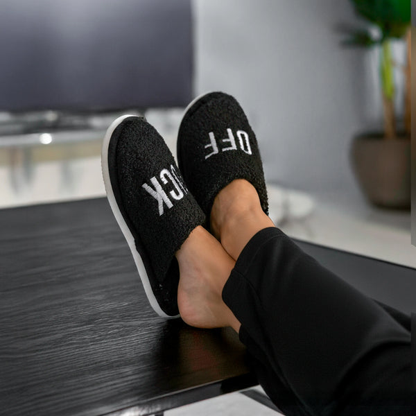 PANTOFOLE "FUCK OFF"