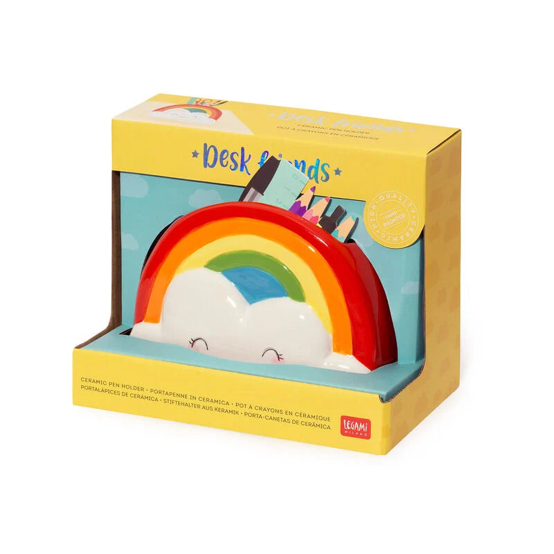 PORTAPENNE IN CERAMICA DESK FRIENDS RAINBOW