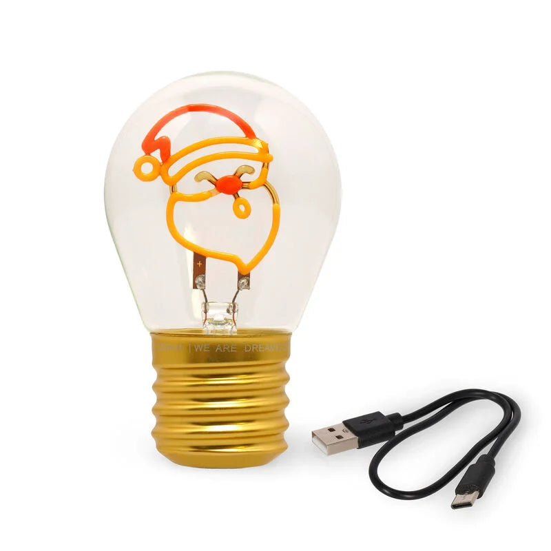 LAMPADA DA TAVOLO A LAMPADINA - BULB FICTION - BABBO NATALE