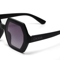 OKKIA OCCHIALI DA SOLE ESAGONALE GRANDE - BLACK