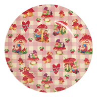 Piatto piano - Rosa - Love Therapy Gnome Print