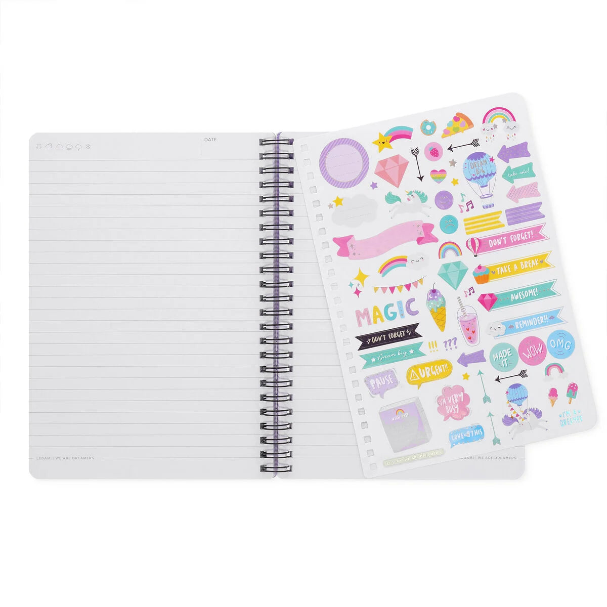 QUADERNO SPIRALATO A RIGHE LARGE UNICORN