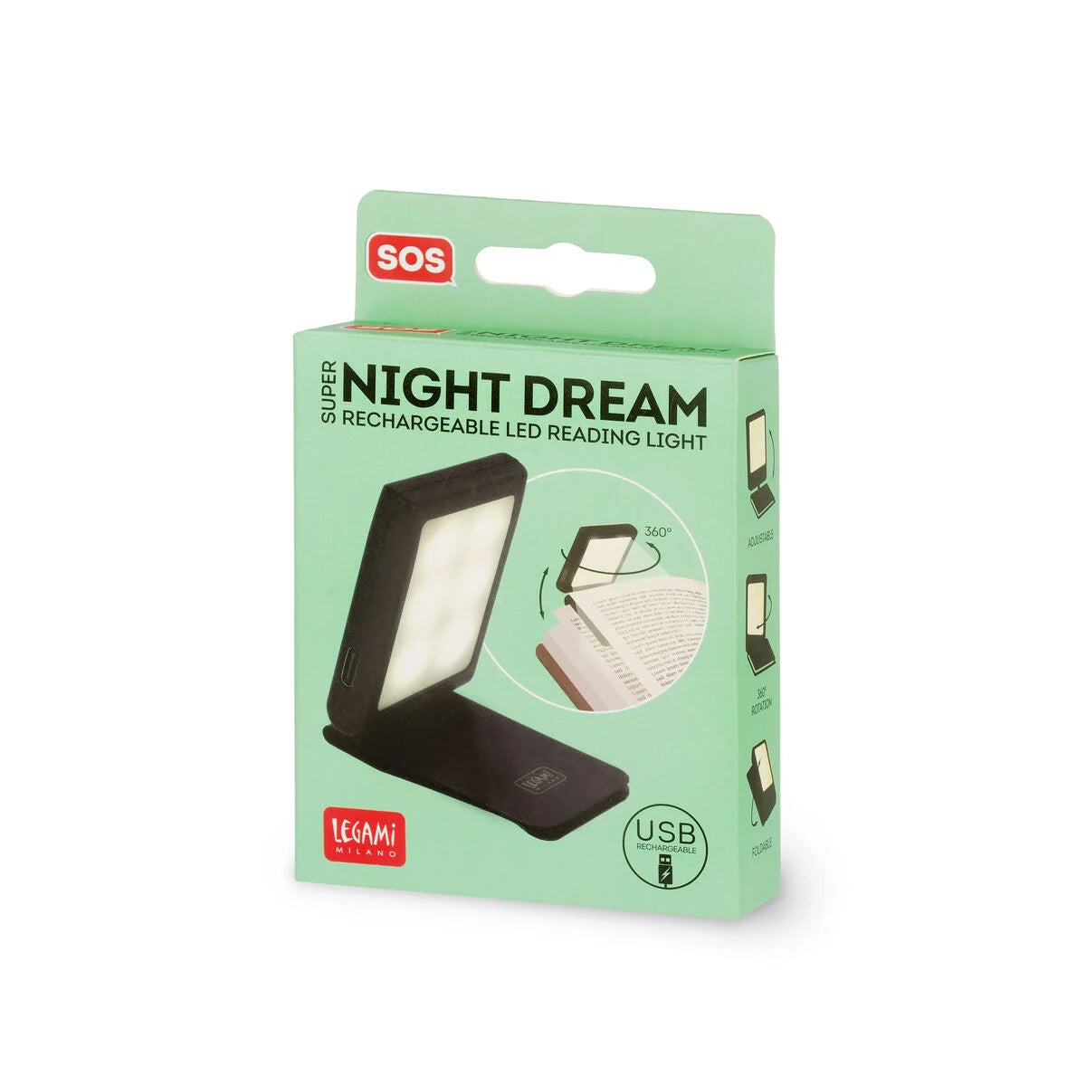 LUCE LED DA LETTURA RICARICABILE - SUPER NIGHT DREAM