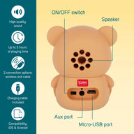 speaker wireless con supporto - the sound of cuteness teddy bear