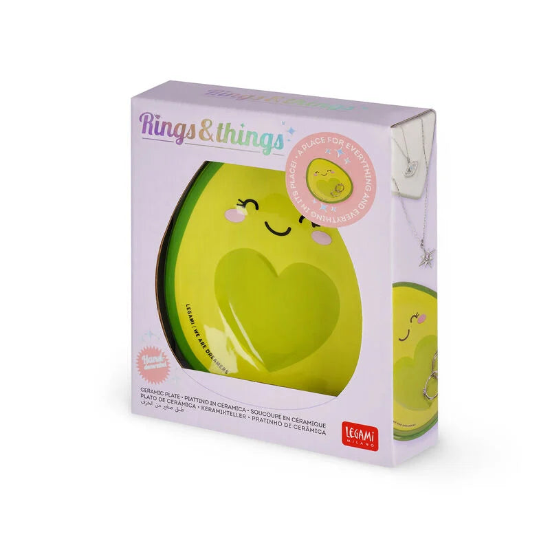 piattino in ceramica ring & things avocado