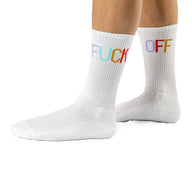 CALZE "FUCK OFF" MULTICOLOR