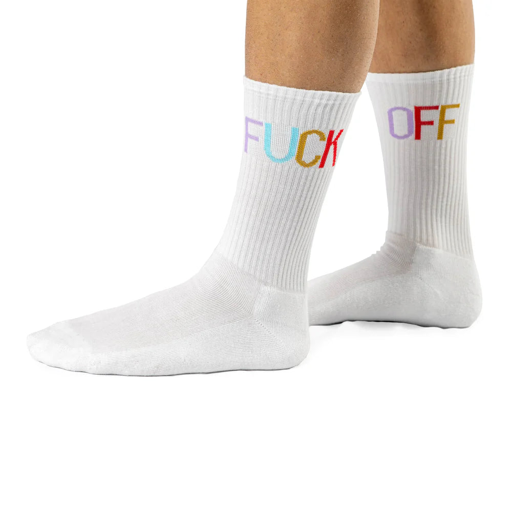 CALZE "FUCK OFF" MULTICOLOR