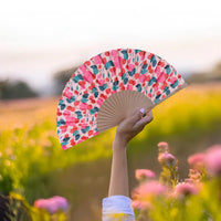 VENTAGLIO "FIORI" ROSA E ROSSO