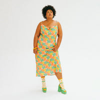 FLOWER POWER ORANGE SOCKS