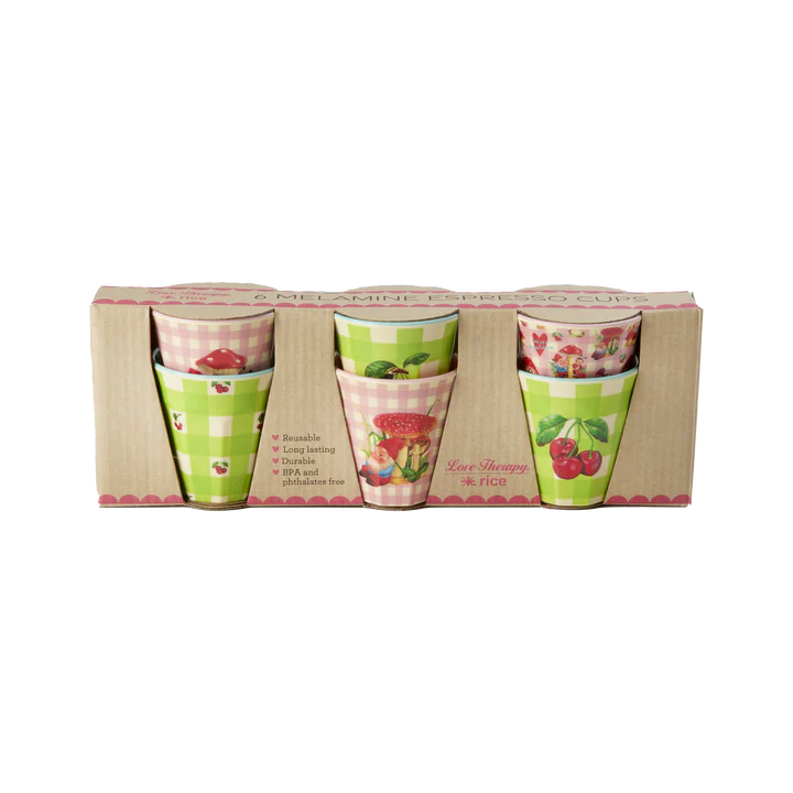 Tazza da espresso - Multicolore - Love Therapy Print - Confezione da 6