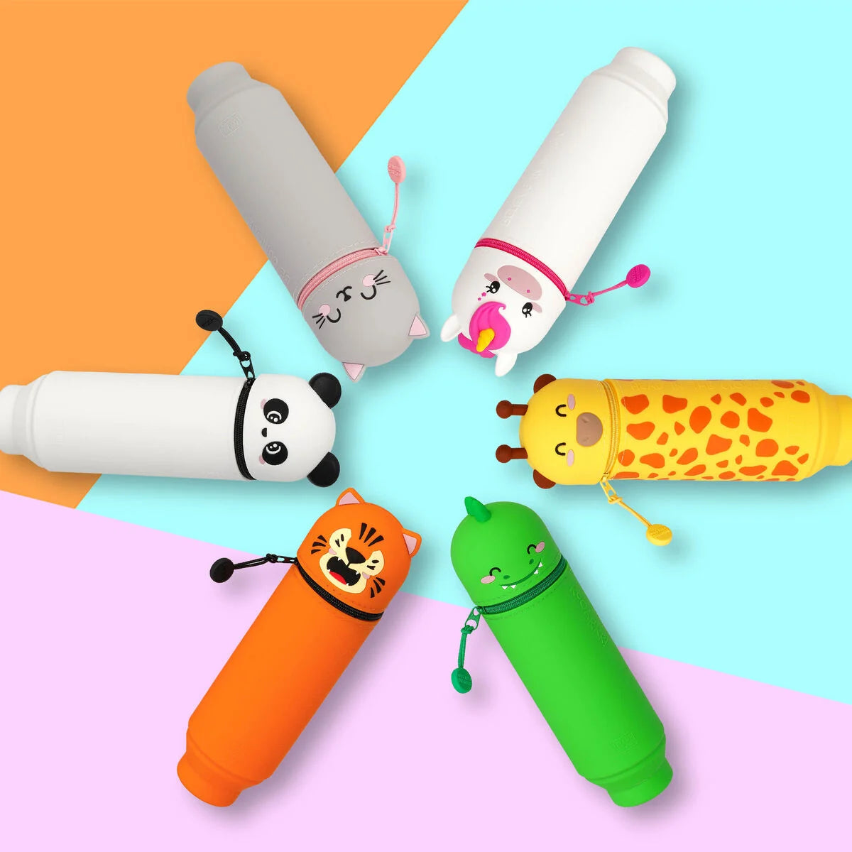 astuccio kawaii 2 in 1 soft silicone - giraffa