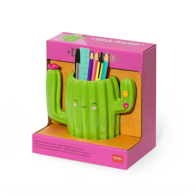 PORTAPENNE IN CERAMICA DESK FRIENDS CACTUS