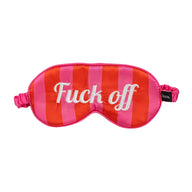 MASCHERA PER GLI OCCHI "FUCK OFF" RED AND PINK STRIPES