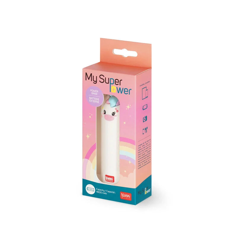 caricabatteria portatile - my super power unicorno