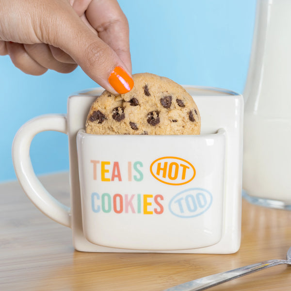 TAZZA PORTA BISCOTTI "TEA IS HOT COOKIES TOO"