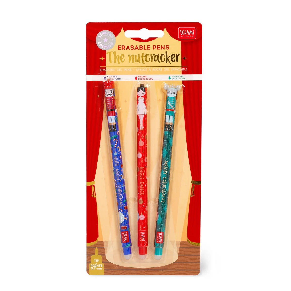 SET DI 3 PENNE GEL CANCELLABILI "THE NUTCRACKER" LIMITED EDITION 2025