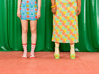 FLOWER POWER ORANGE SOCKS