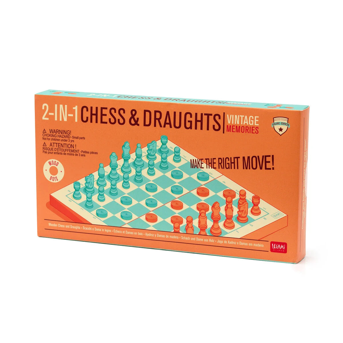 SCACCHI E DAMA - WOODEN CHESS & DRAUGHTS VINTAGE MEMORIES