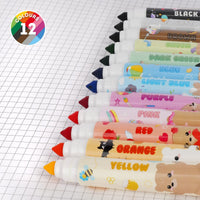 SET DI 12 PENNARELLI TEDDY FRIENDS - TEDDY BEARCAN