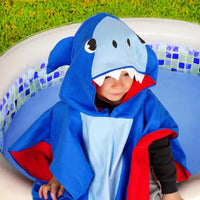 PONCHO ASCIUGAMANO PER BAMBINI SHARK