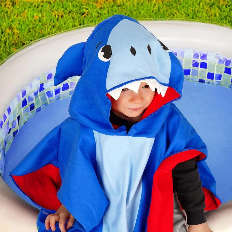 PONCHO ASCIUGAMANO PER BAMBINI SHARK