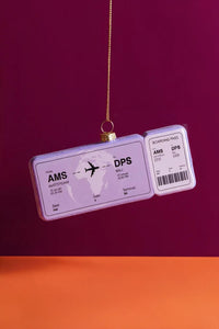 PALLINA DI NATALE BOARDING PASS AMS-DPS - YUP IN DE BOOM