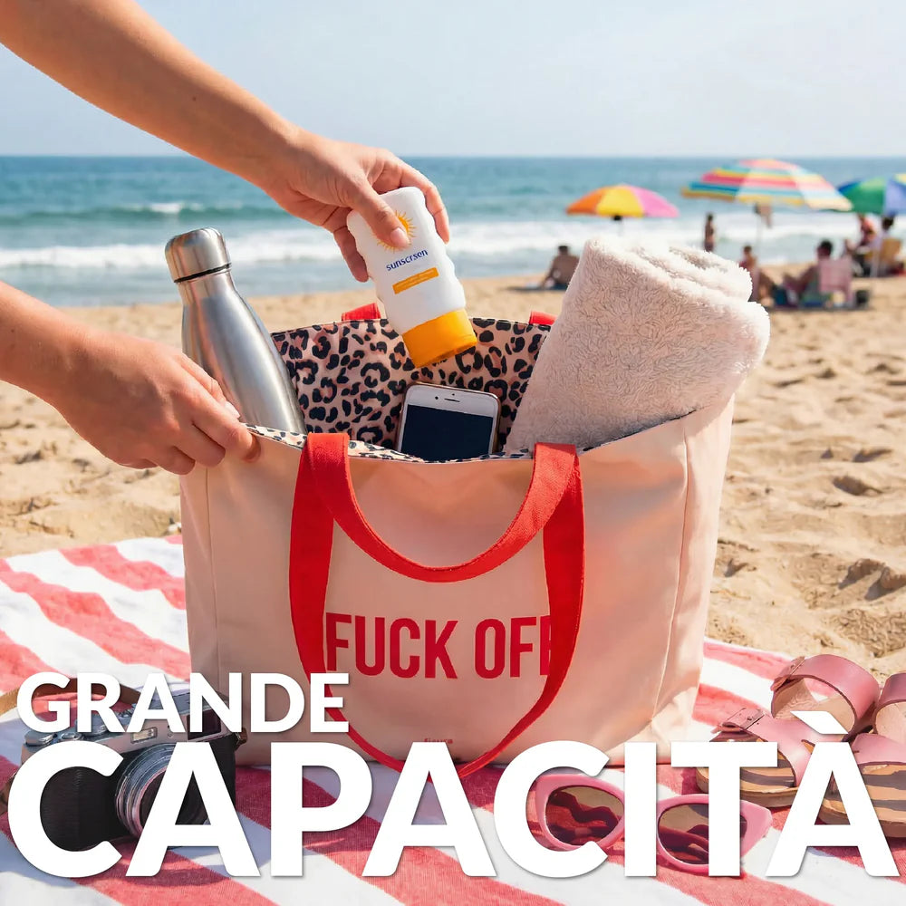 BEACH BAG "FUCK OFF"
