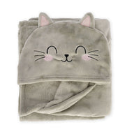 COSY HUGS! COPERTA CON CAPPUCCIO GATTO