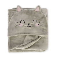 COSY HUGS! COPERTA CON CAPPUCCIO GATTO