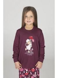 Funghetti, pigiama girocollo bambina in cotone