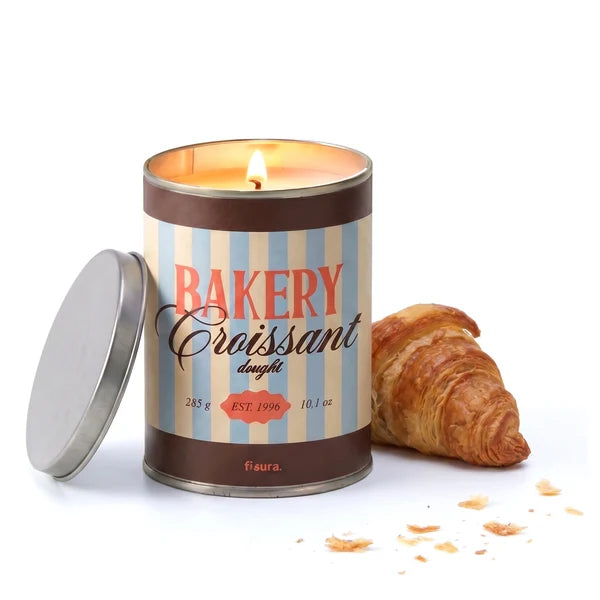 Candela profumata in lattina di metallo “Bakery croissant” – croissant al burro