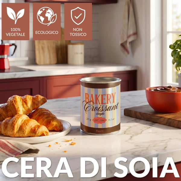 Candela profumata in lattina di metallo “Bakery croissant” – croissant al burro