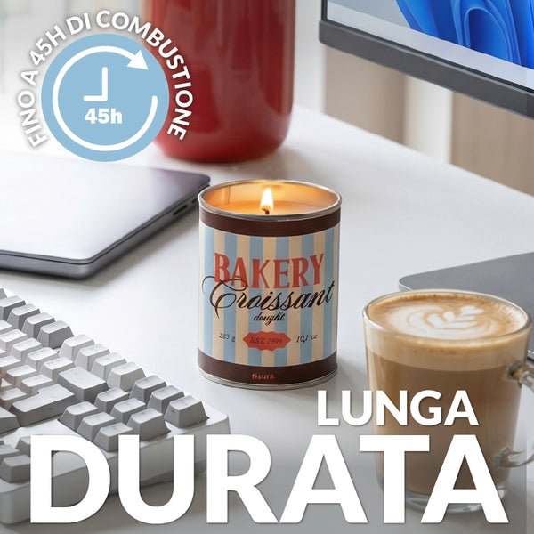 Candela profumata in lattina di metallo “Bakery croissant” – croissant al burro