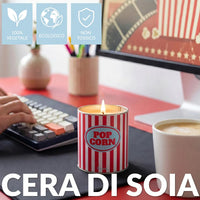 Candela profumata in latta di metallo “Pop corn” – popcorn al burro