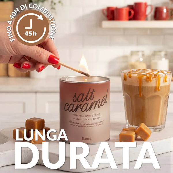 Candela profumata in latta di metallo “Salt caramel” – caramello salato