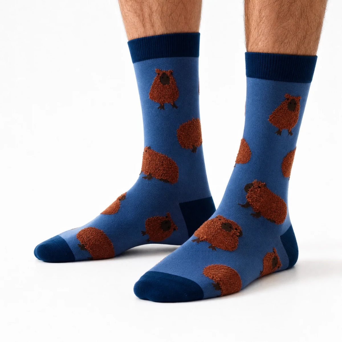 Capybara Fluffies Socks Navy – Calzini Capibara Morbidi e Super Coccolosi