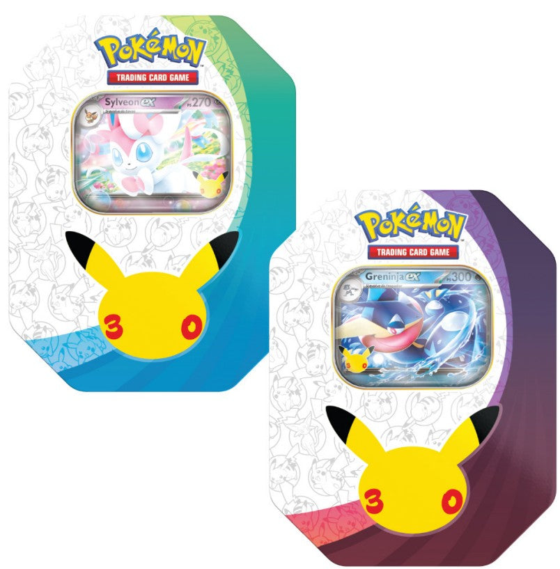 Tin da Collezione Sylveon-ex o Greninja-ex – 30° Anniversario del GCC Pokémon