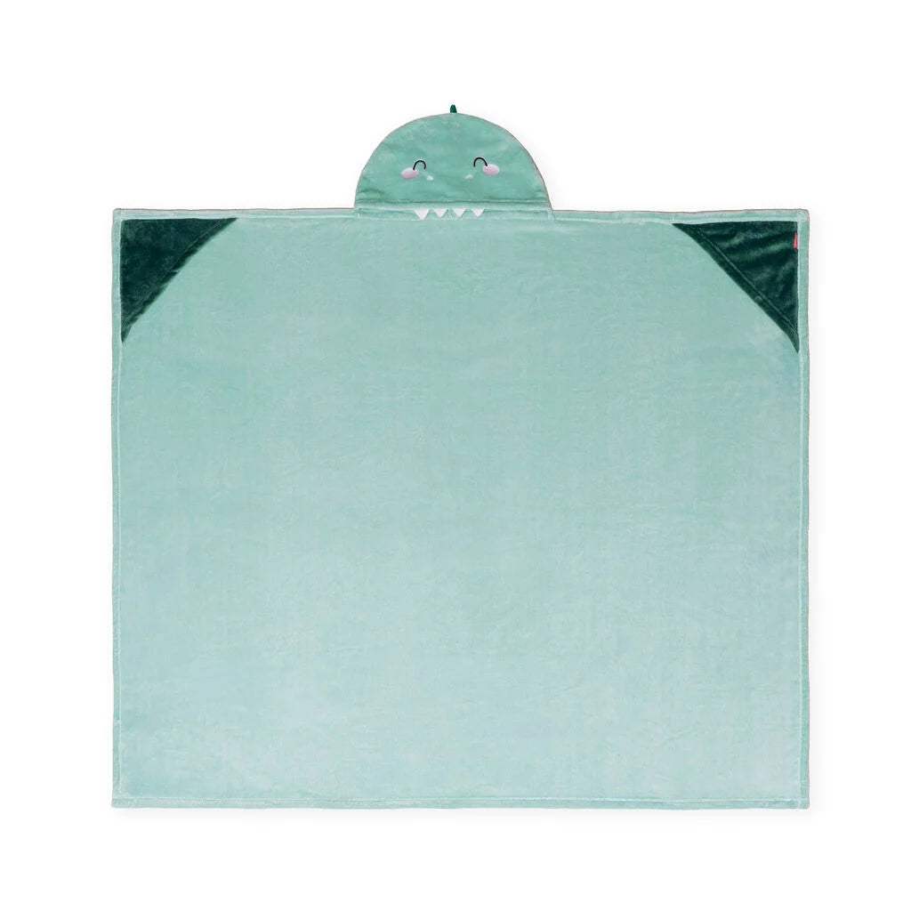 COSY HUGS! COPERTA CON CAPPUCCIO DINO