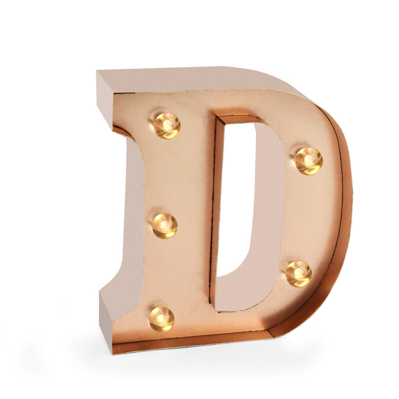 mini lettera decorativa con luce - D