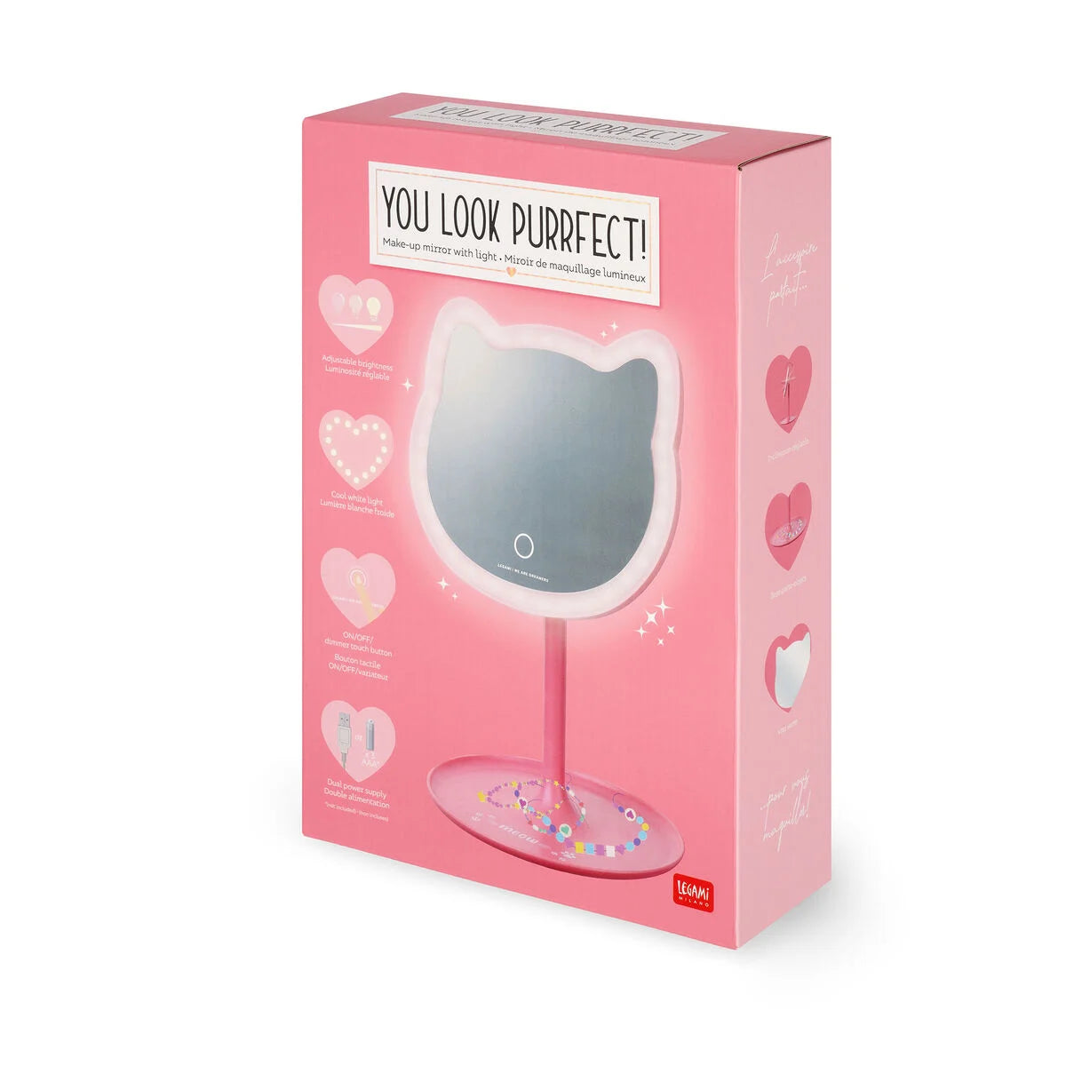 SPECCHIO DA TRUCCO CON LUCE KITTY
