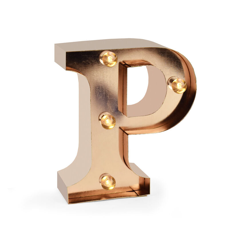 mini lettera decorativa con luce - P