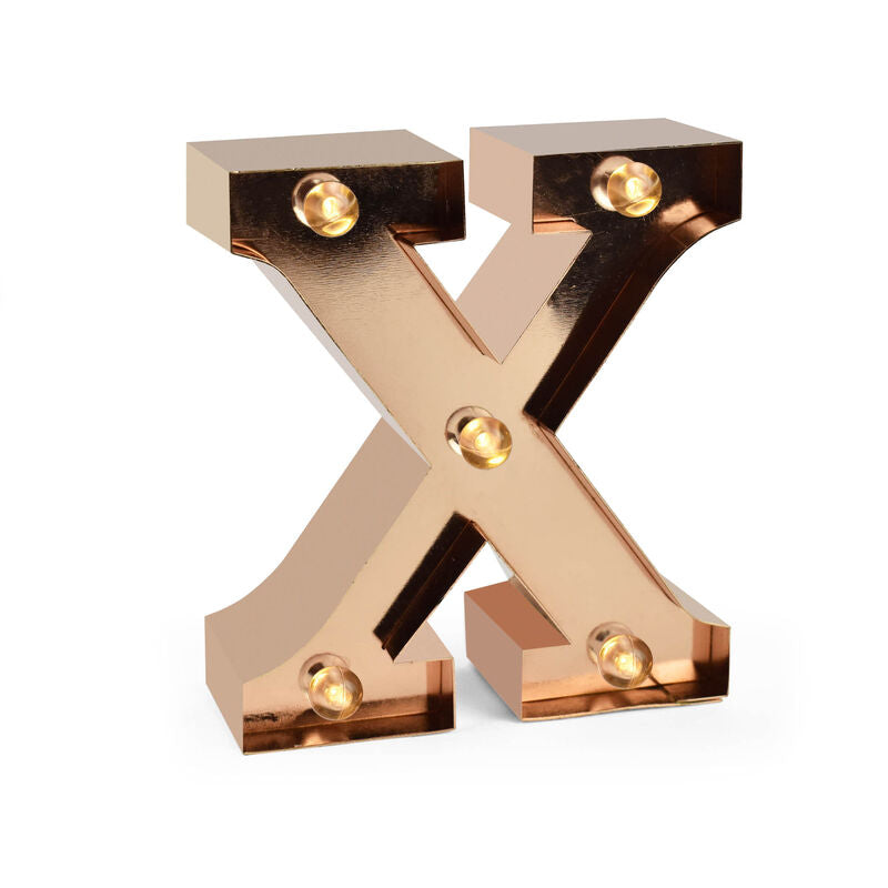 mini lettera decorativa con luce - X